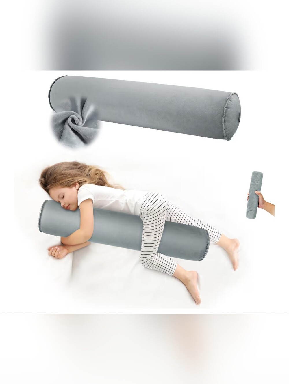 Eulant inflatable long body pillow for adults ,kids for hugging sleeping New